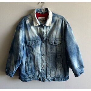 Royal Castle Mens Vintage Acid Wash Denim Button Down Jean Jacket Blue Size XL